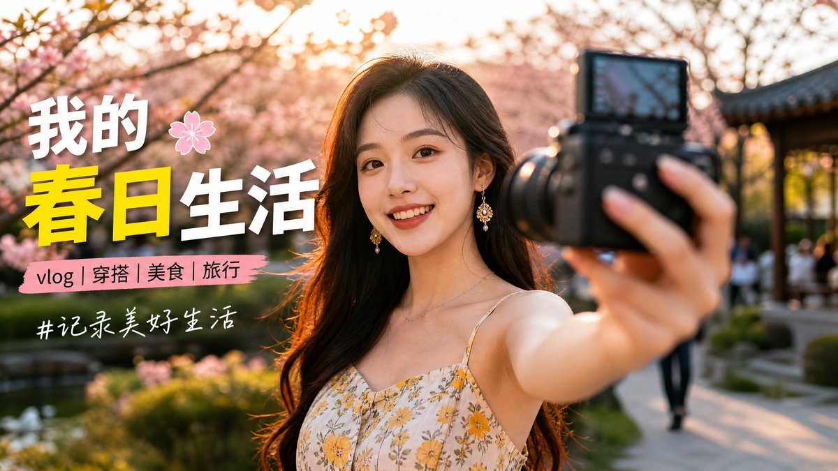 小小绘春日生活vlog视频教程